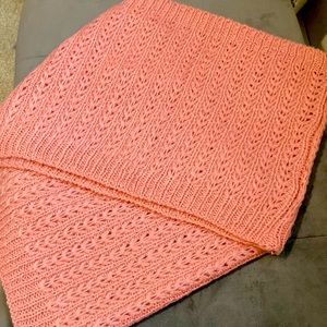 Pink Knit Infinity Scarf